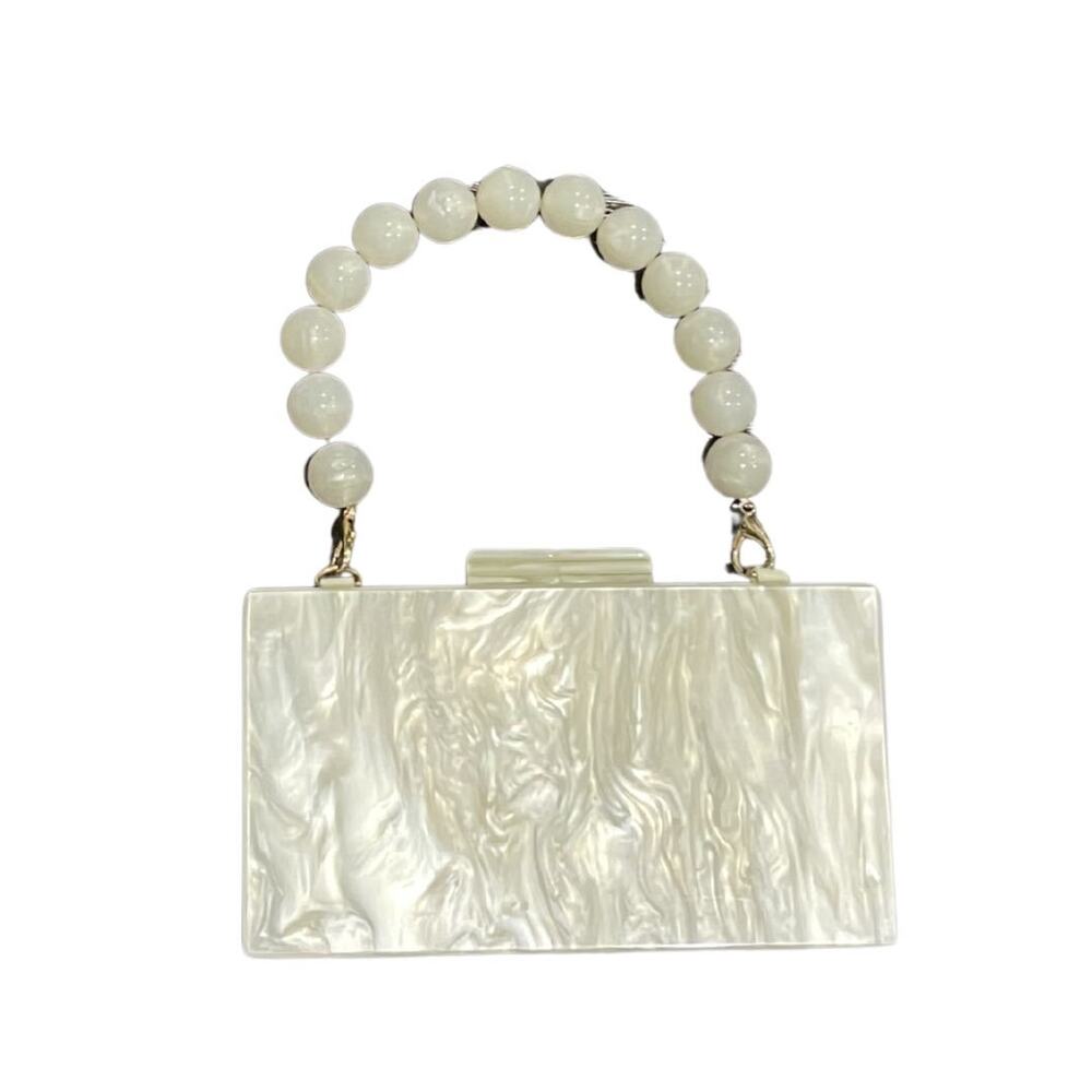 A New Day Pearlized Mini Clutch Handbag Purse Acrylic Vintage Inspired Party